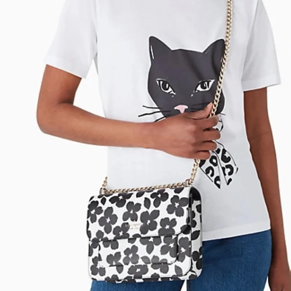 Kate Spade remi graphic blooms flap chain crossbody - Picture 8 of 16